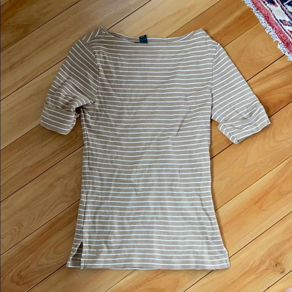 Tan Strip TShirt
